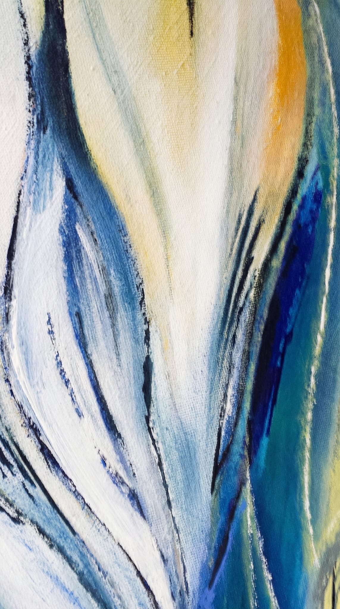 Energetische Malerei – blaue Lichtströme